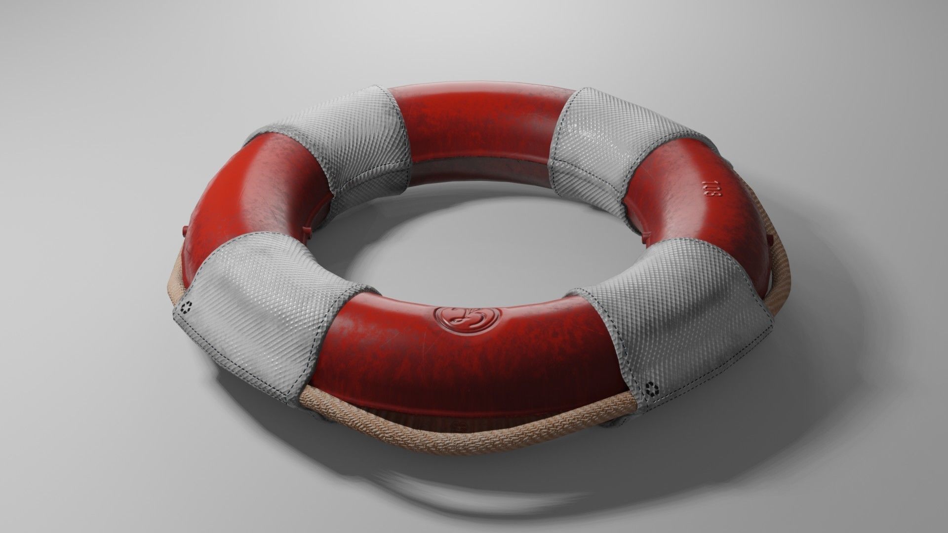 Rescue Buoy Low-poly 3D model_7