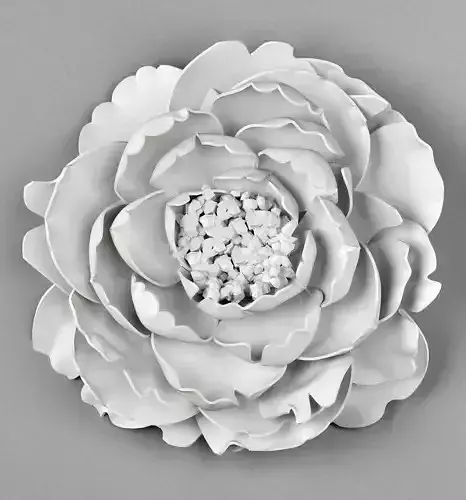 Plaster peony 3D model