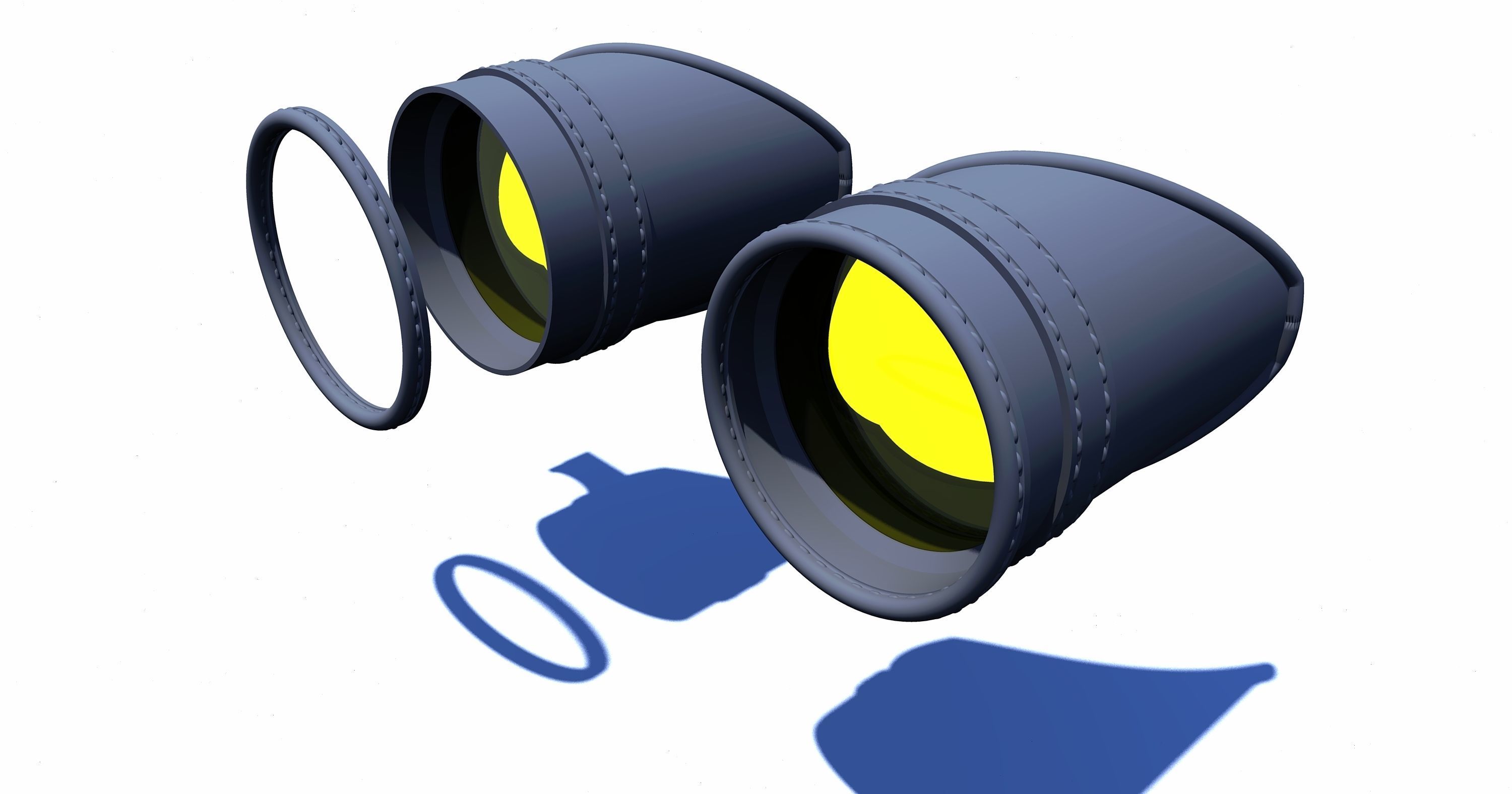 Steampunk Cosplay Goggles - Lens and leather 3D print model_11