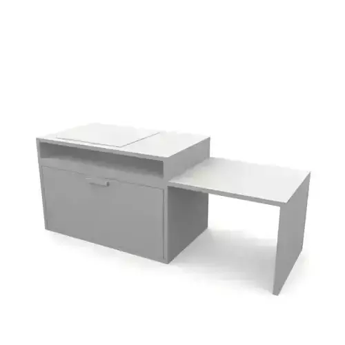 White Stove With Counter 3D model
