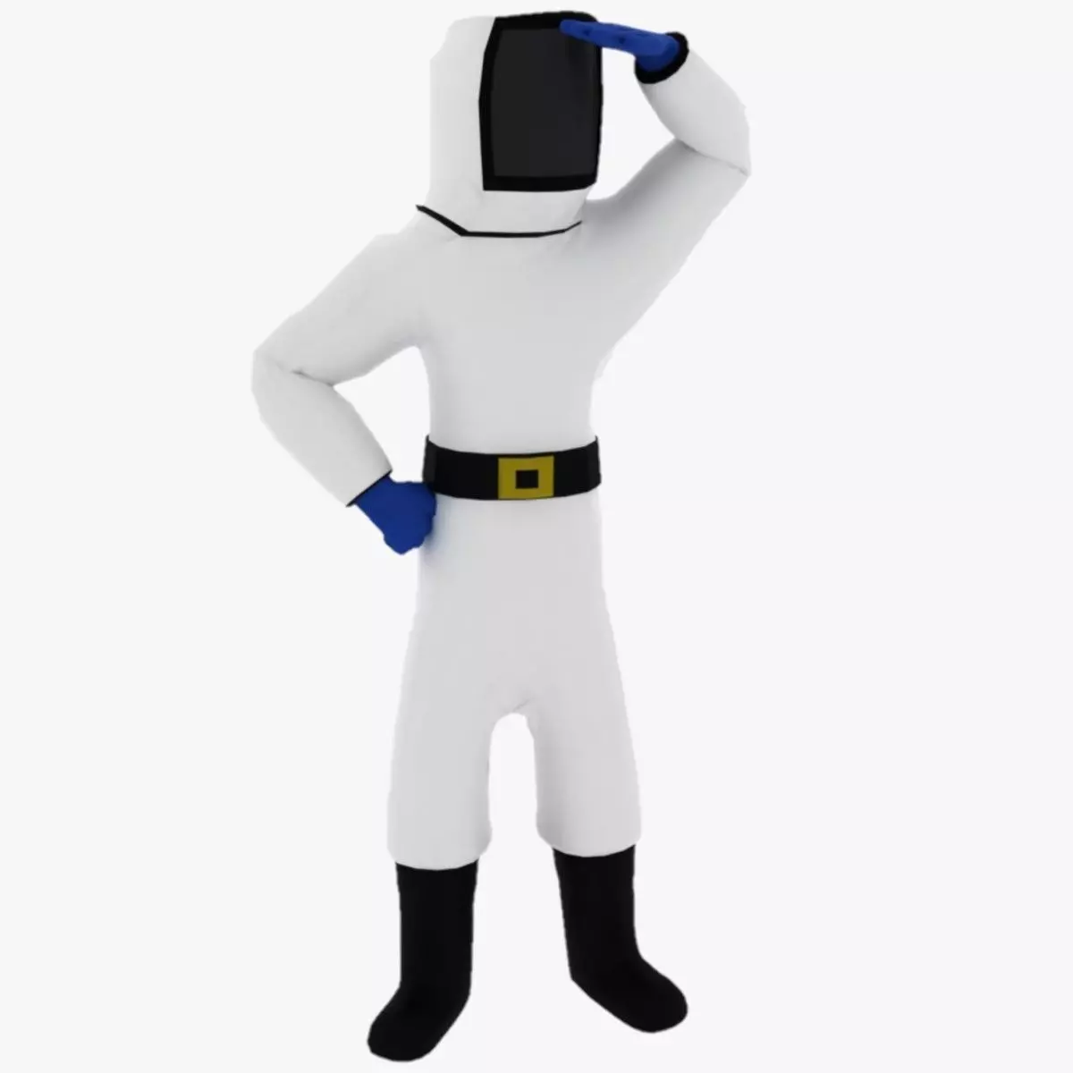 The Hazmat astronaut in suit Low-poly 3D model