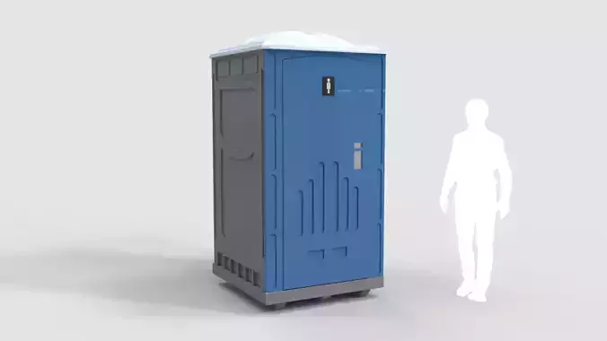 Single Portable Toilet 3D model