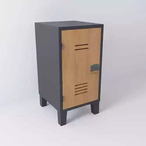 Commode - locker with wooden door 3D model
