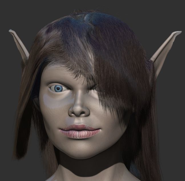ELF girl 3D model_1