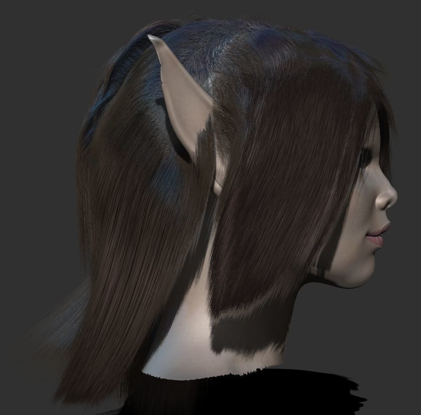 ELF girl 3D model_2