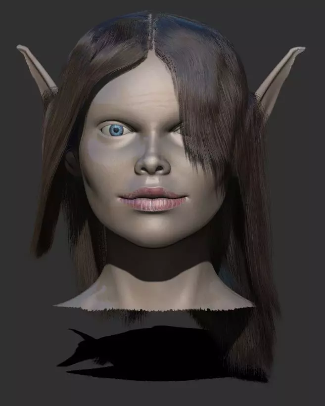 ELF girl 3D model_0