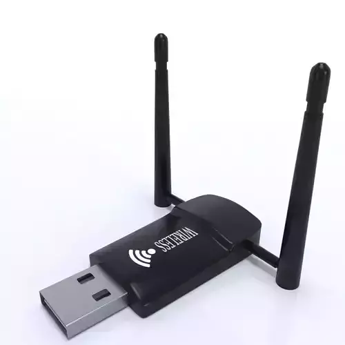 3D wirelss wi-fi adapter EDUP model Low-poly 3D model