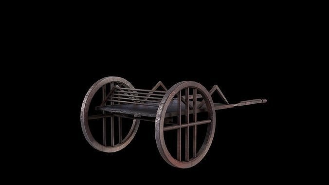 cart model medieval Low-poly 3D model