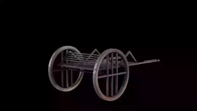 cart model medieval Low-poly 3D model