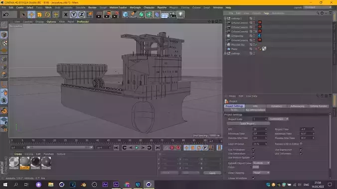 Huge aircraft carrier ship cargo ship   Octane Render