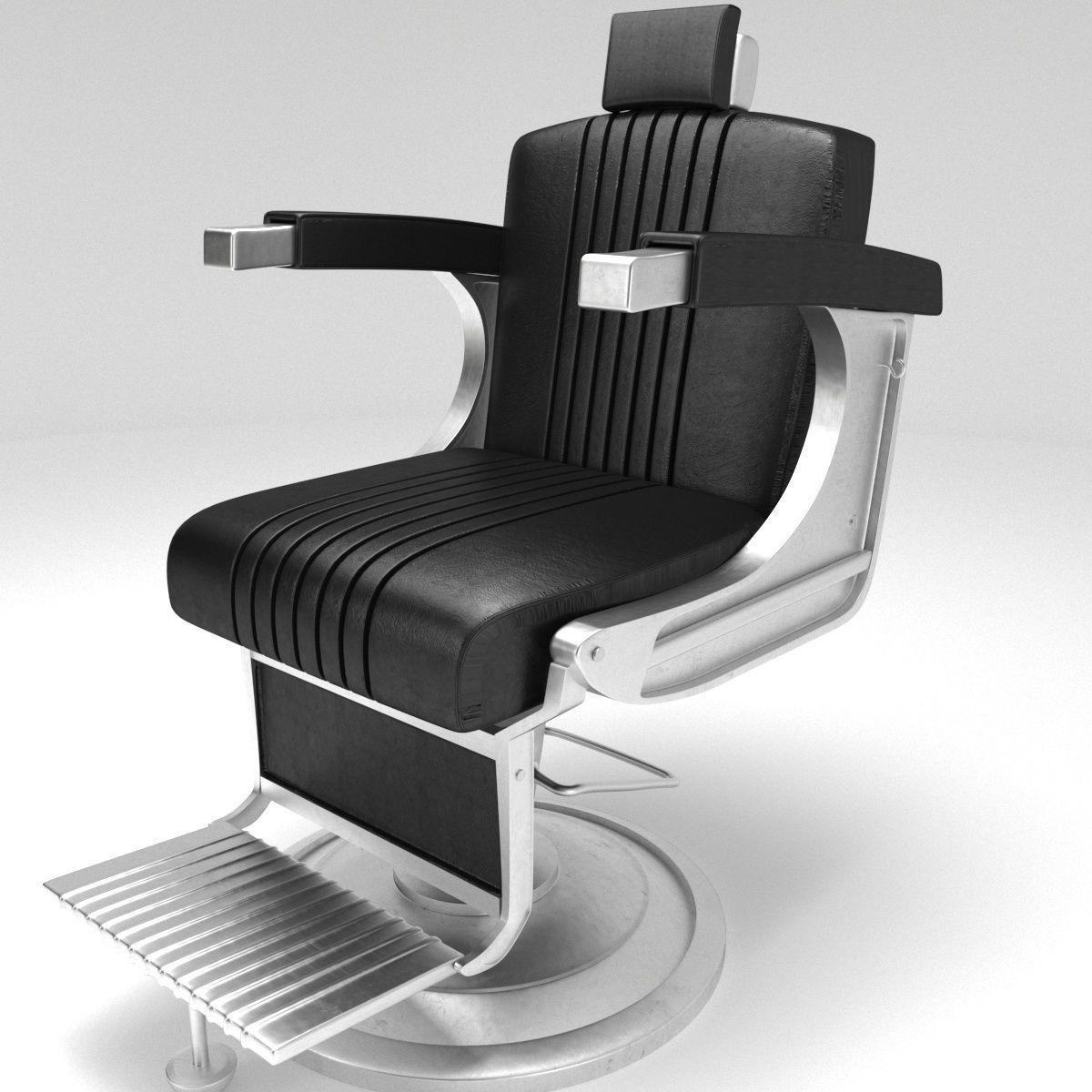 salon chair 3d model Low-poly 3D model_6