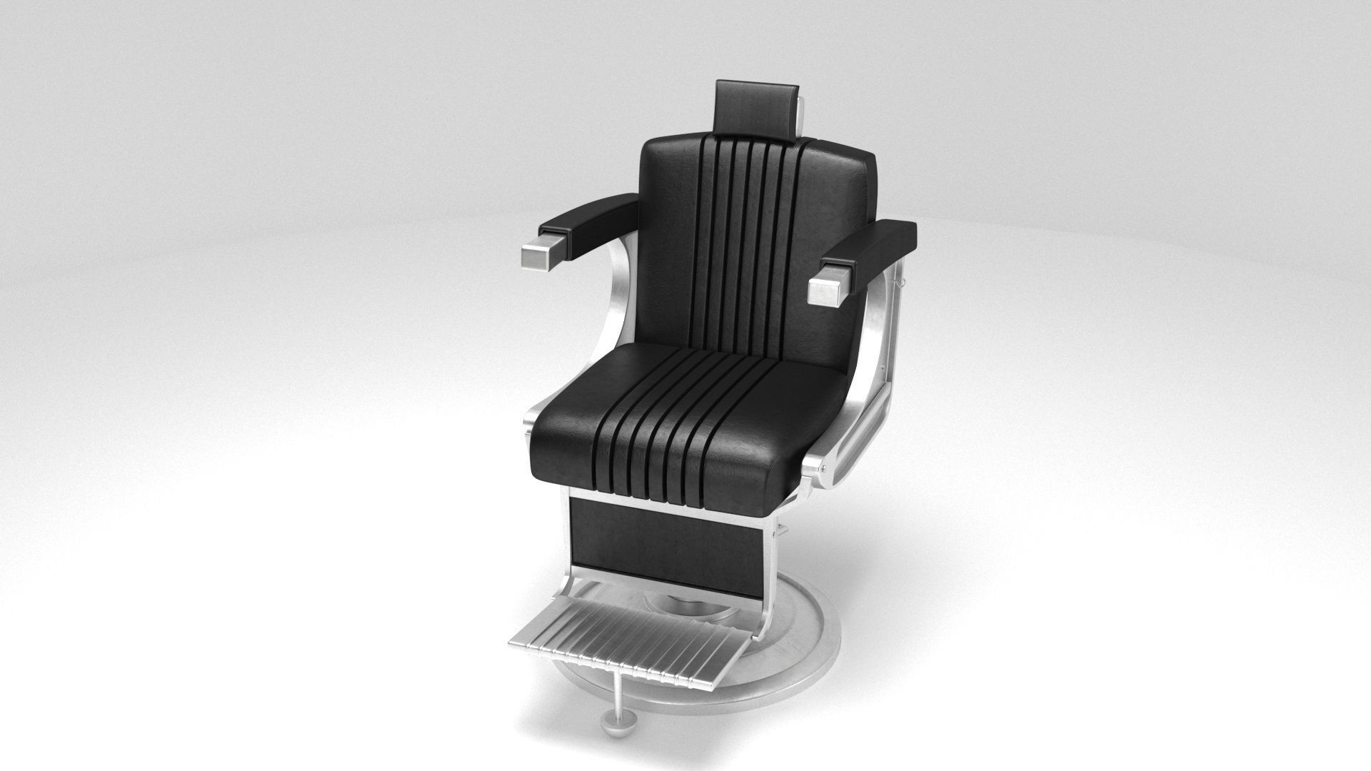 salon chair 3d model Low-poly 3D model_1