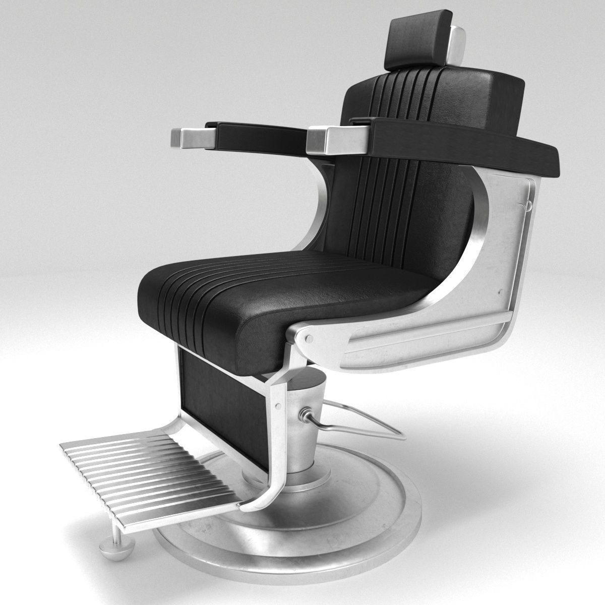 salon chair 3d model Low-poly 3D model_4