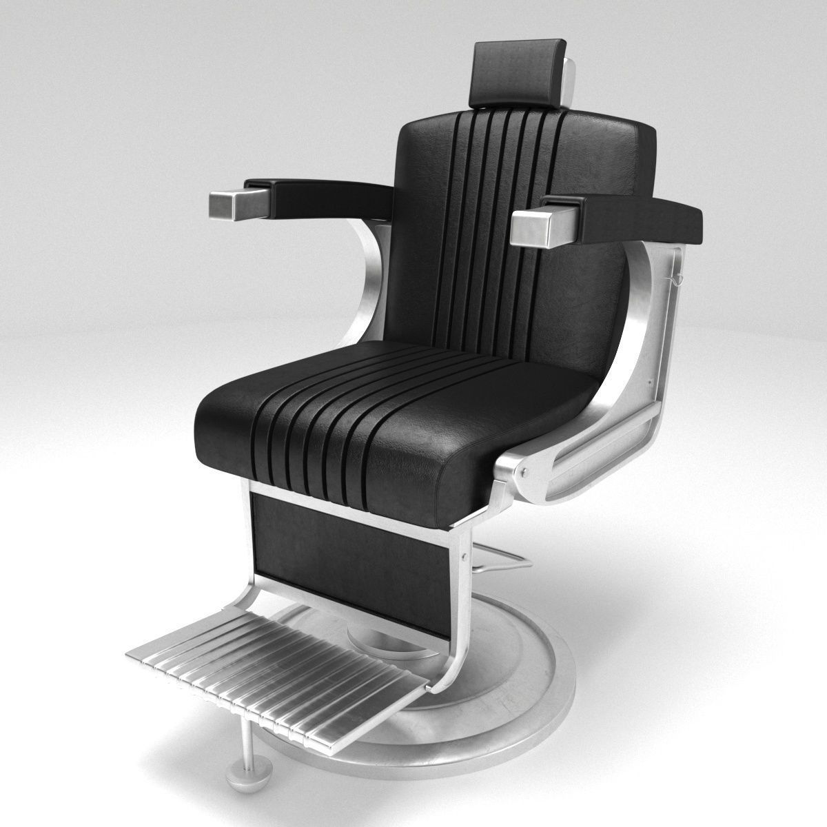 salon chair 3d model Low-poly 3D model_2