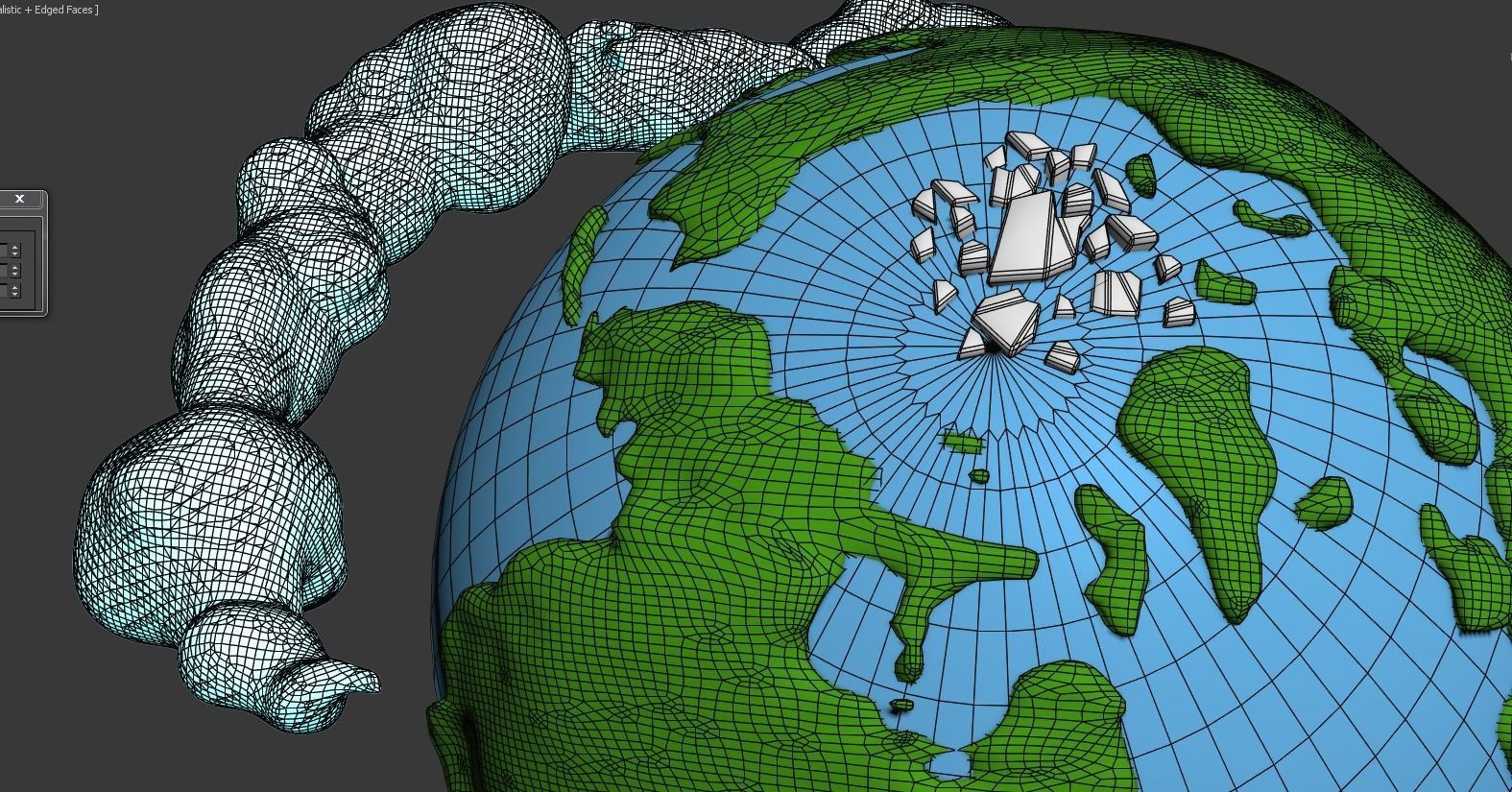 Cartoon Planet Earth 3D model_11