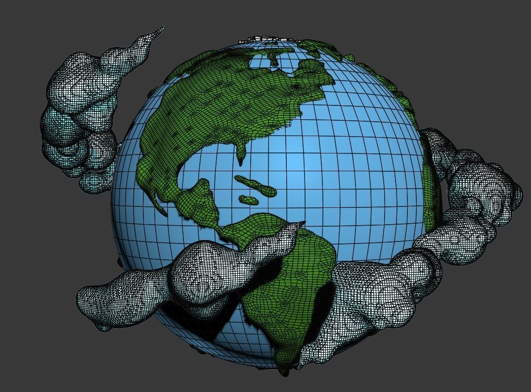 Cartoon Planet Earth 3D model_7