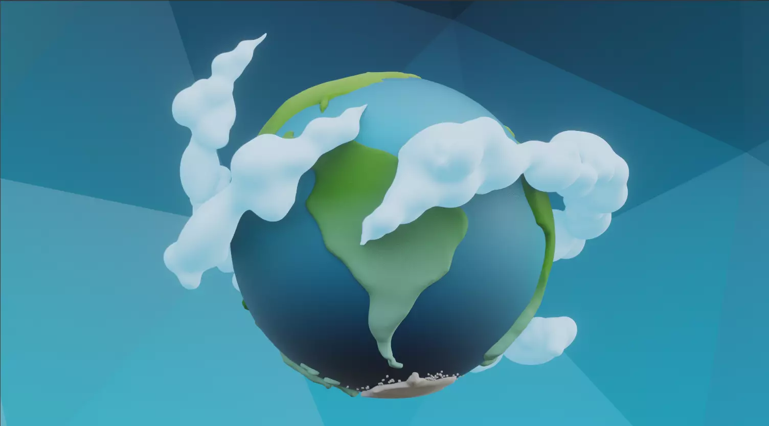 Cartoon Planet Earth 3D model_0