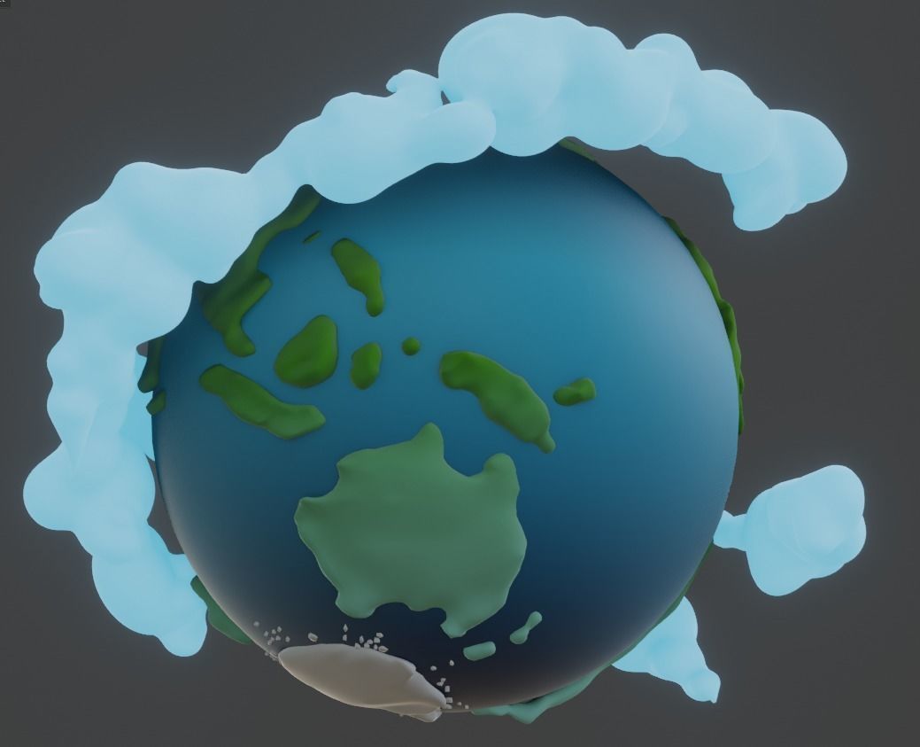 Cartoon Planet Earth 3D model_10