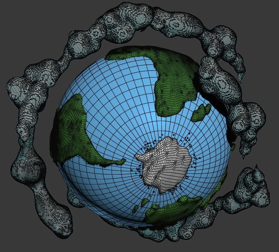 Cartoon Planet Earth 3D model_9