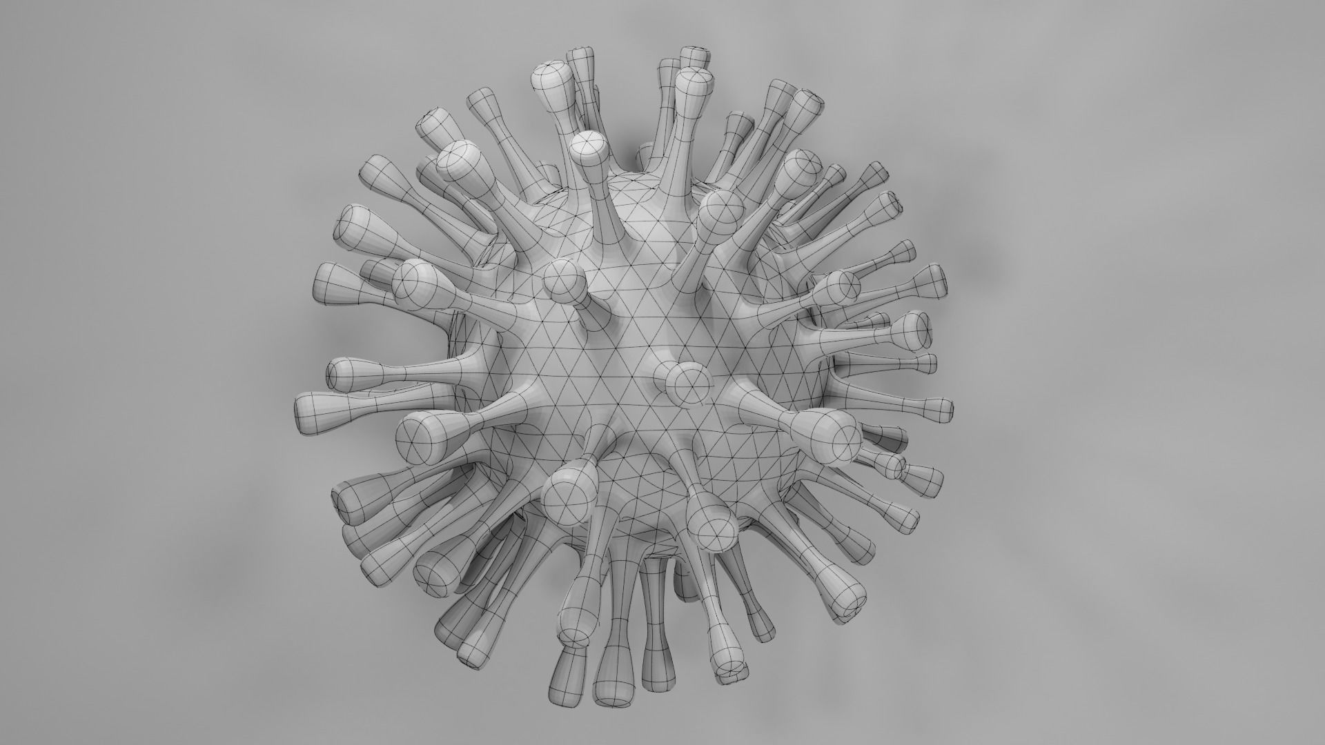 Coronavirus COVID-19 Low-poly 3D model_4