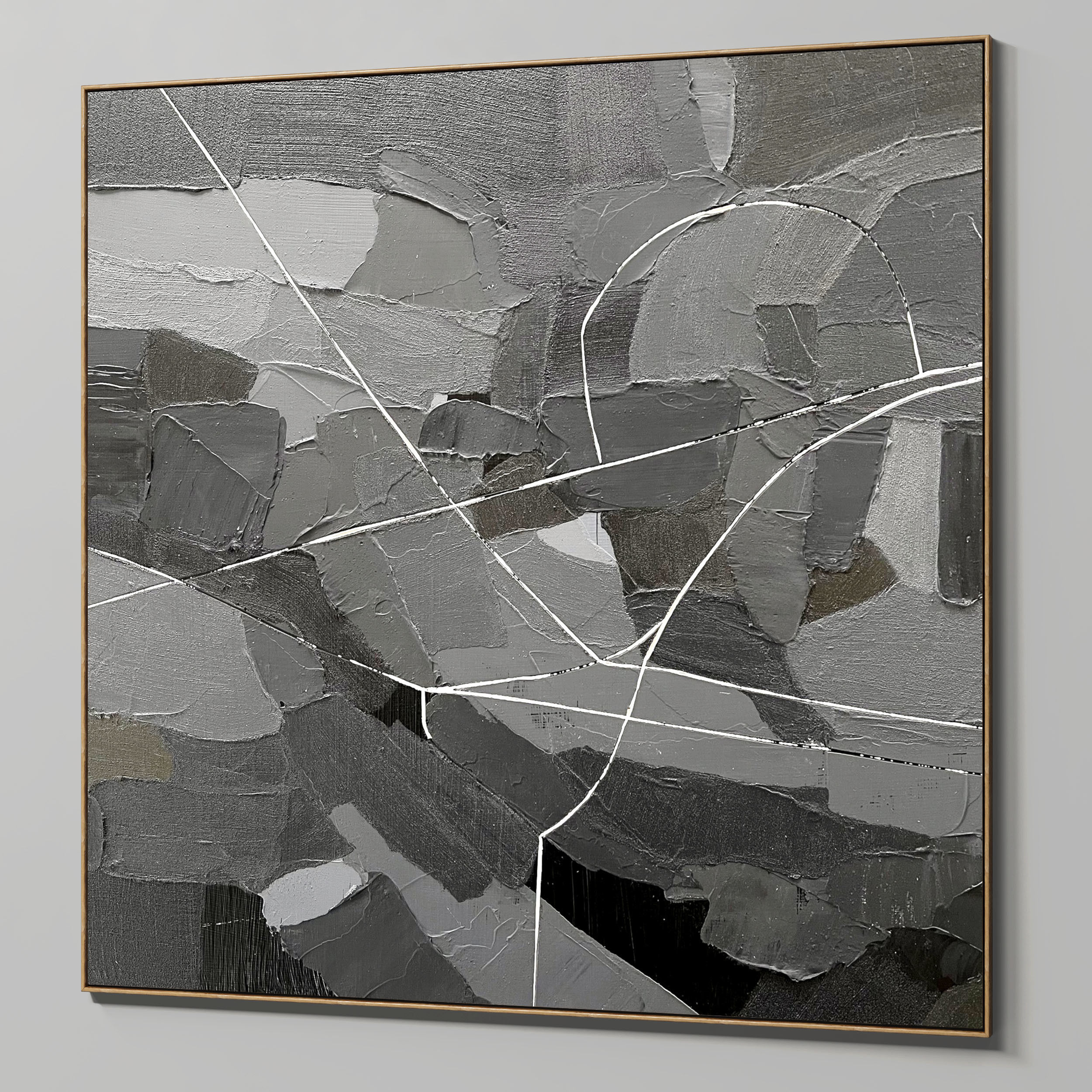 Plaster two square photo frames 07 Low-poly 3D model_4