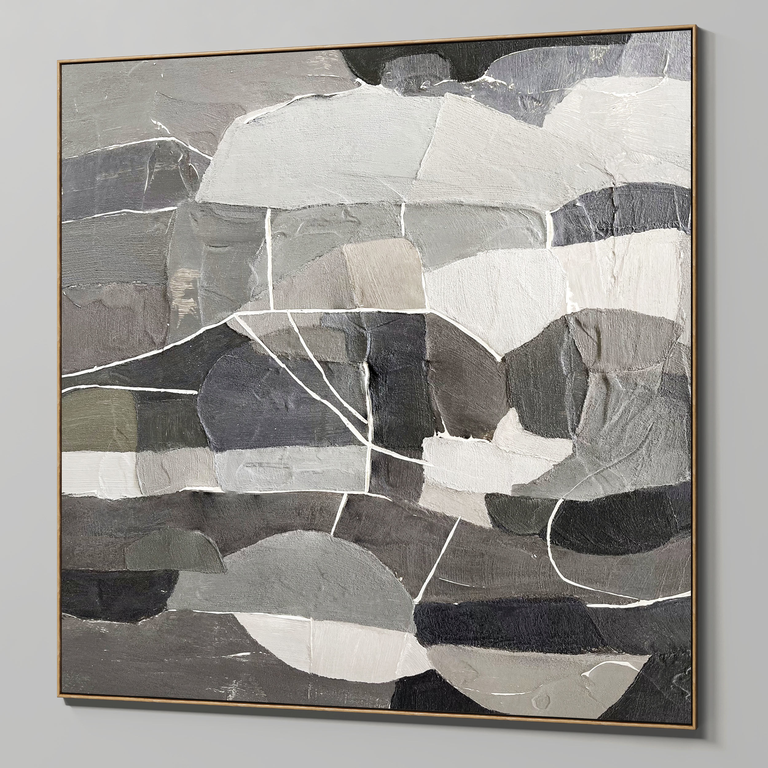 Plaster two square photo frames 07 Low-poly 3D model_3