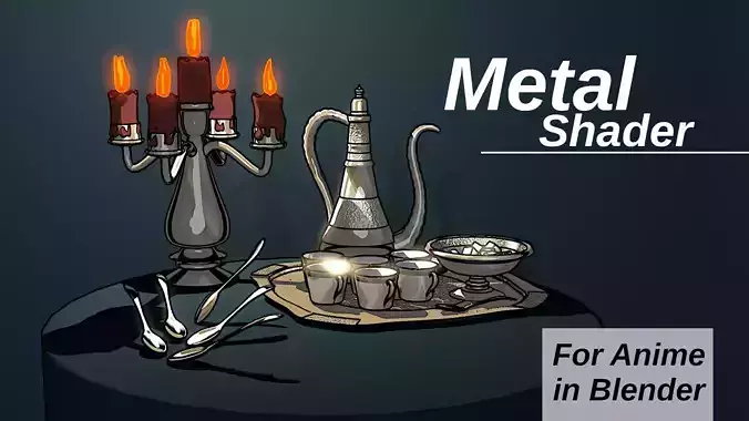 For Anime in Blender - Metal Shader 3D model