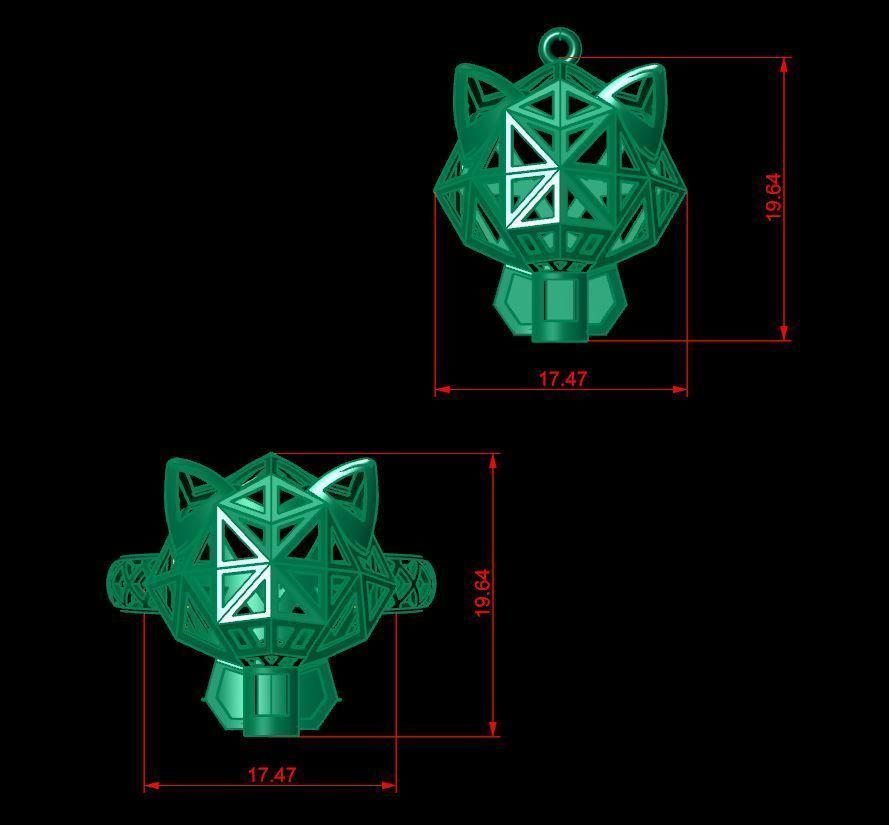 caiters fusion panther ring earring 3d print models women 3D print model_5