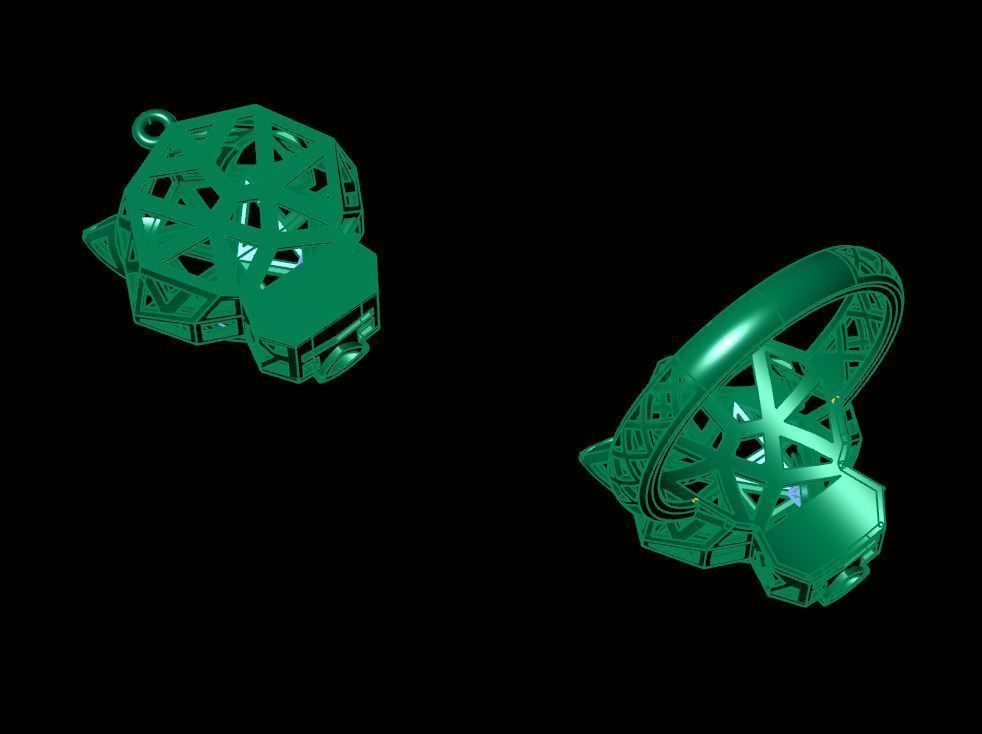 caiters fusion panther ring earring 3d print models women 3D print model_7