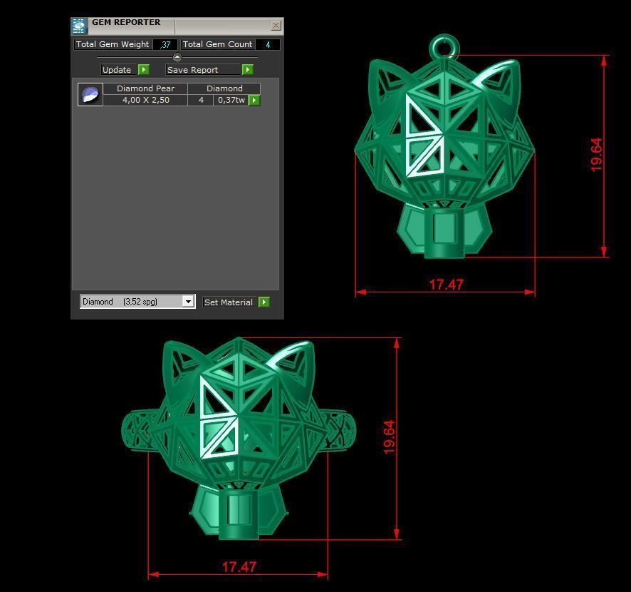 caiters fusion panther ring earring 3d print models women 3D print model_6