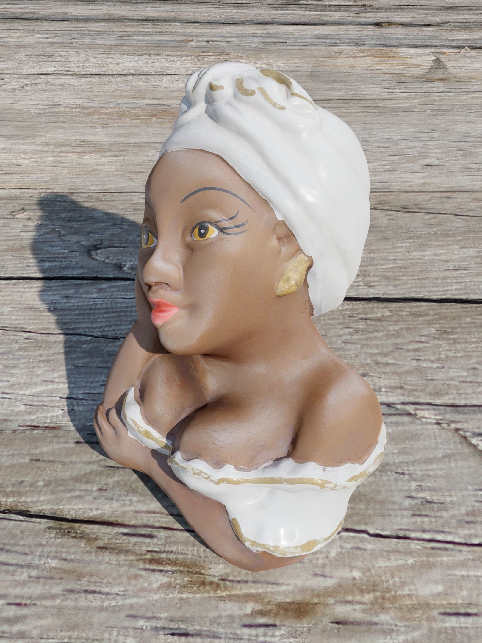 Namoradeira bust of african woman Low-poly 3D model_3