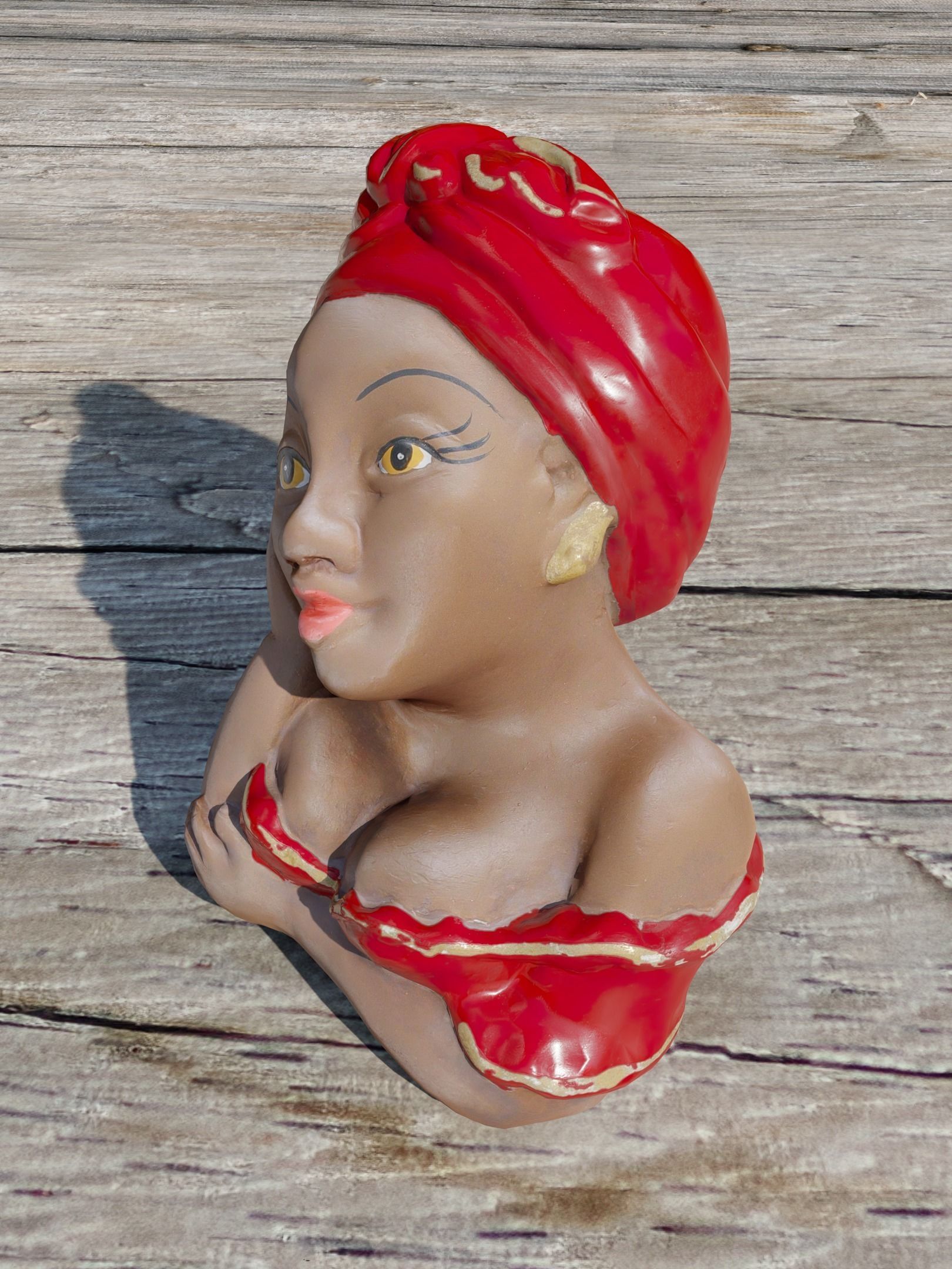 Namoradeira bust of african woman Low-poly 3D model_2