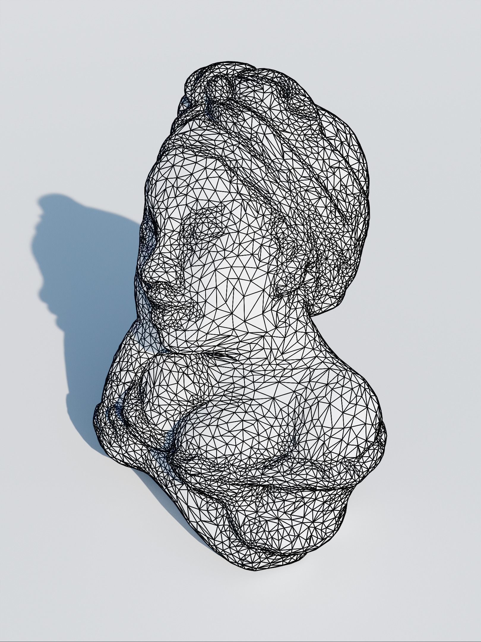 Namoradeira bust of african woman Low-poly 3D model_7