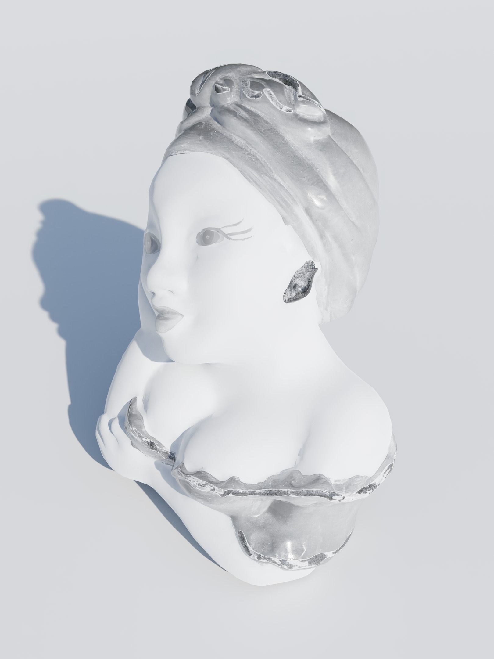 Namoradeira bust of african woman Low-poly 3D model_6