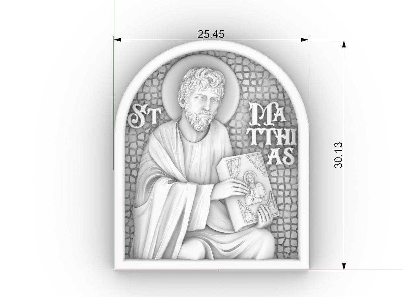 saint Matthias apostle CNC 3D PRINTING MODEL 3D print model_7