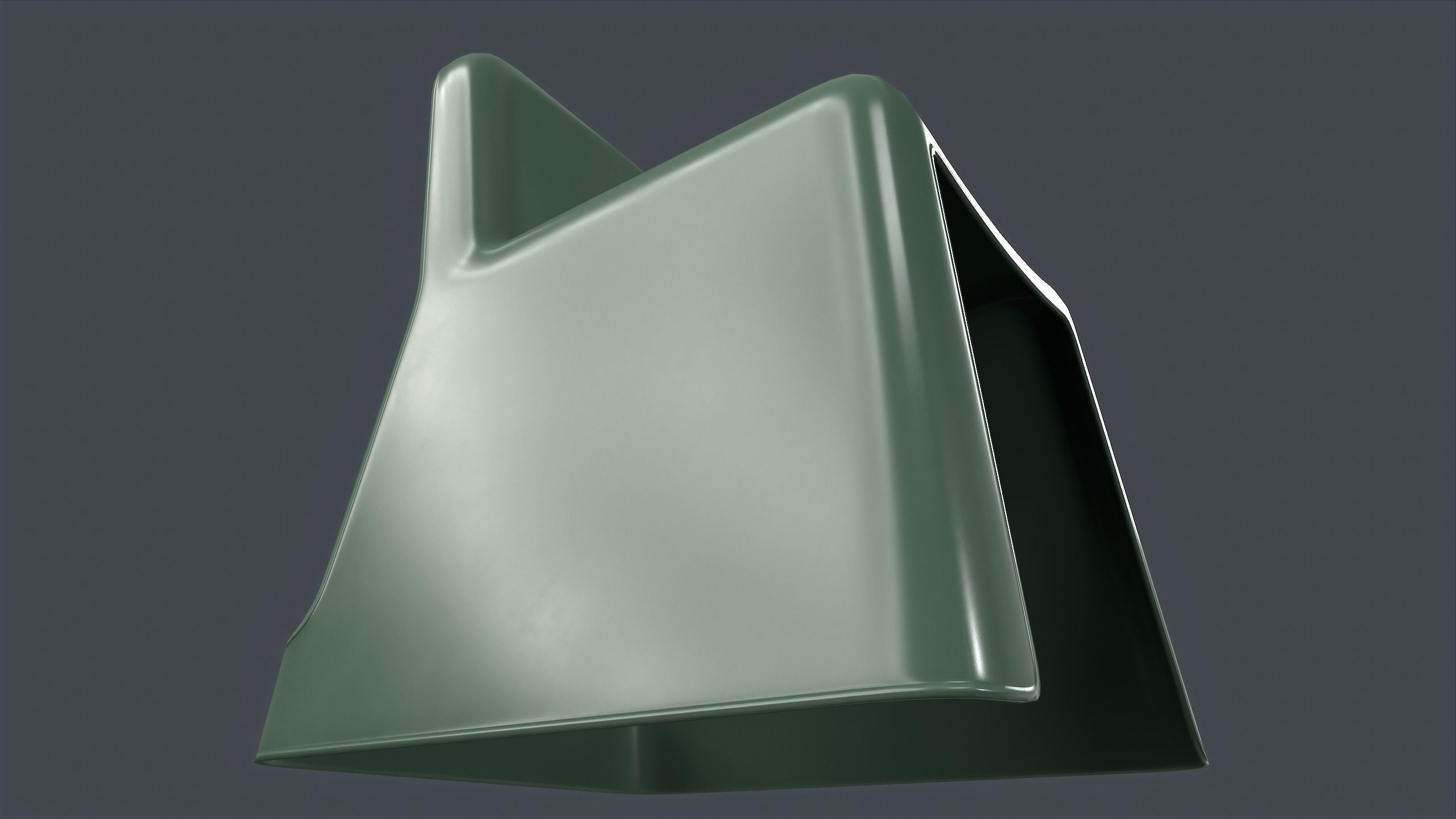 Modern Outdoor Metal Chair 1 PBR Game Ready Low-poly 3D model_8