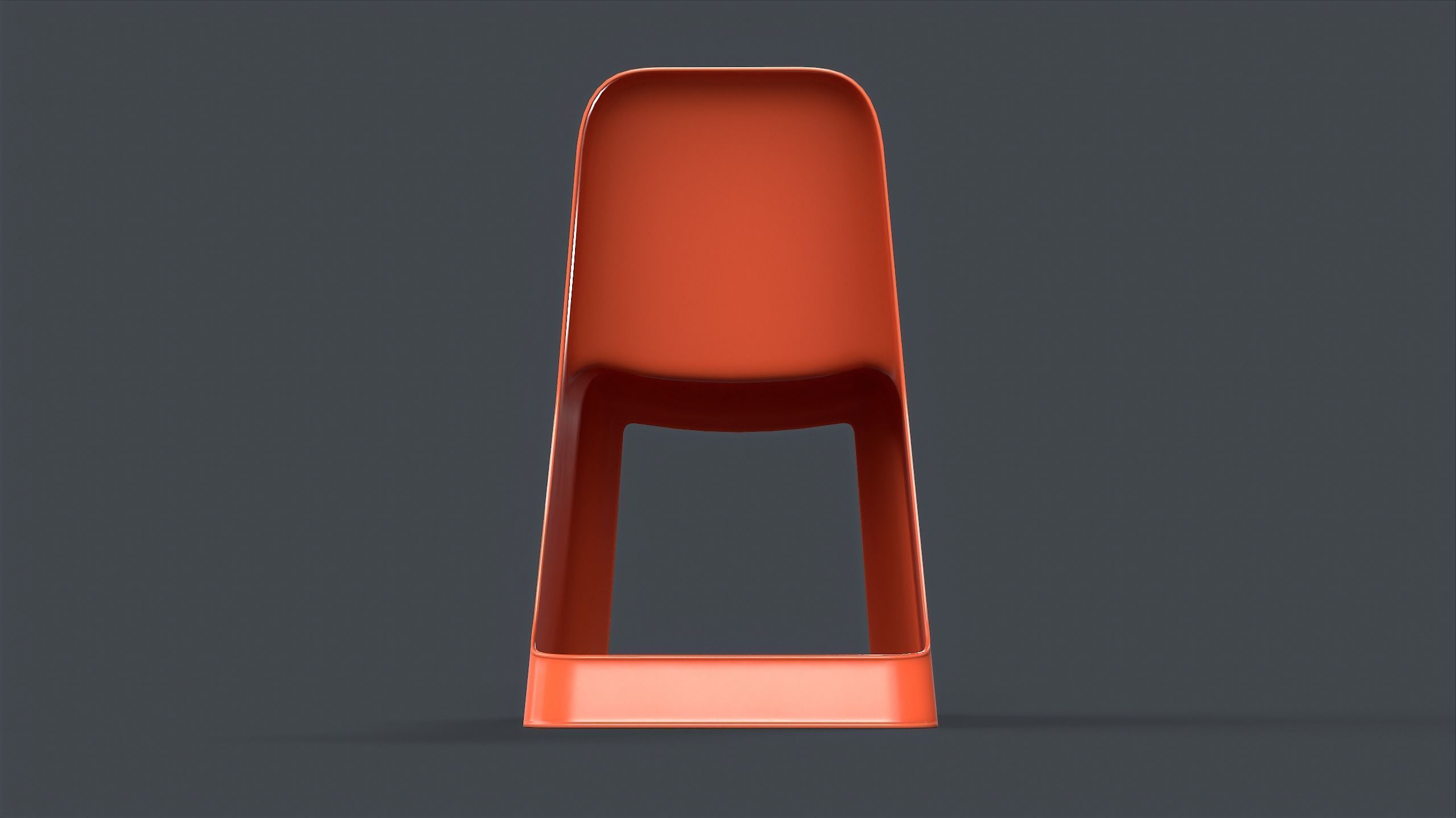 Modern Outdoor Metal Chair 1 PBR Game Ready Low-poly 3D model_14