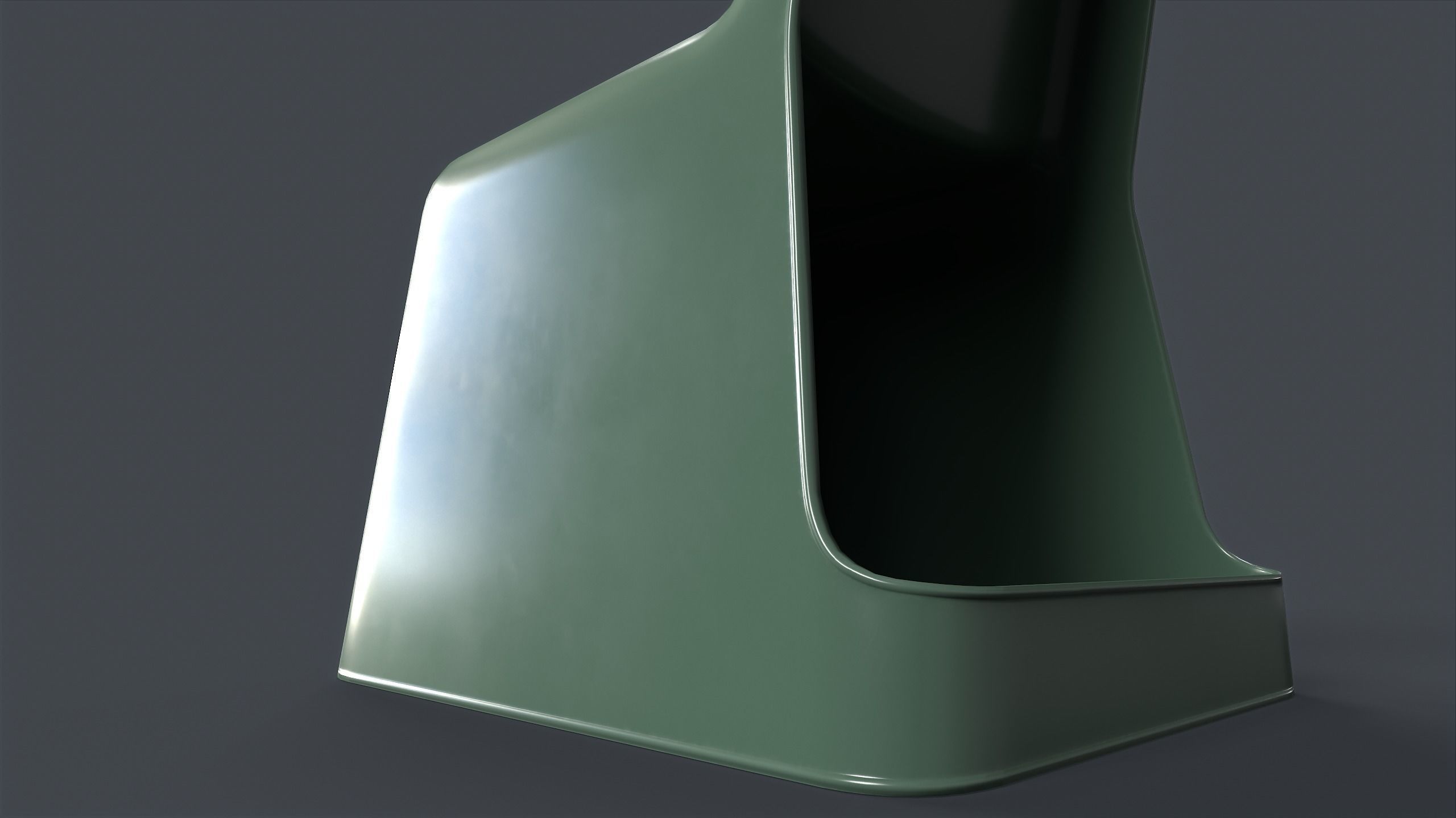 Modern Outdoor Metal Chair 1 PBR Game Ready Low-poly 3D model_9