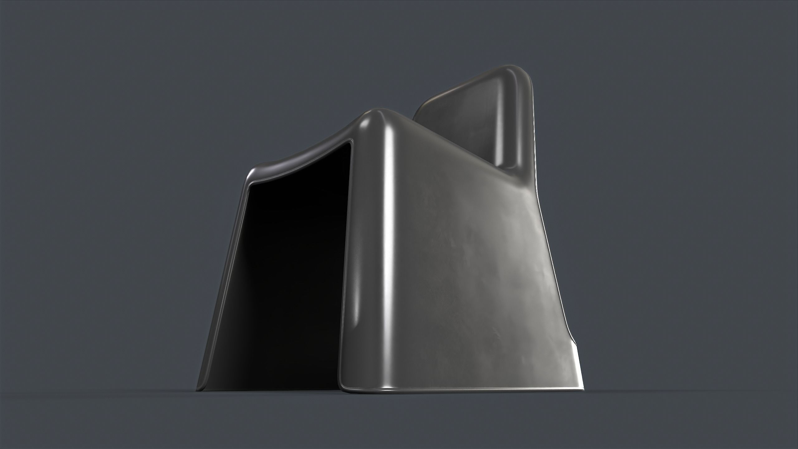 Modern Outdoor Metal Chair 1 PBR Game Ready Low-poly 3D model_11