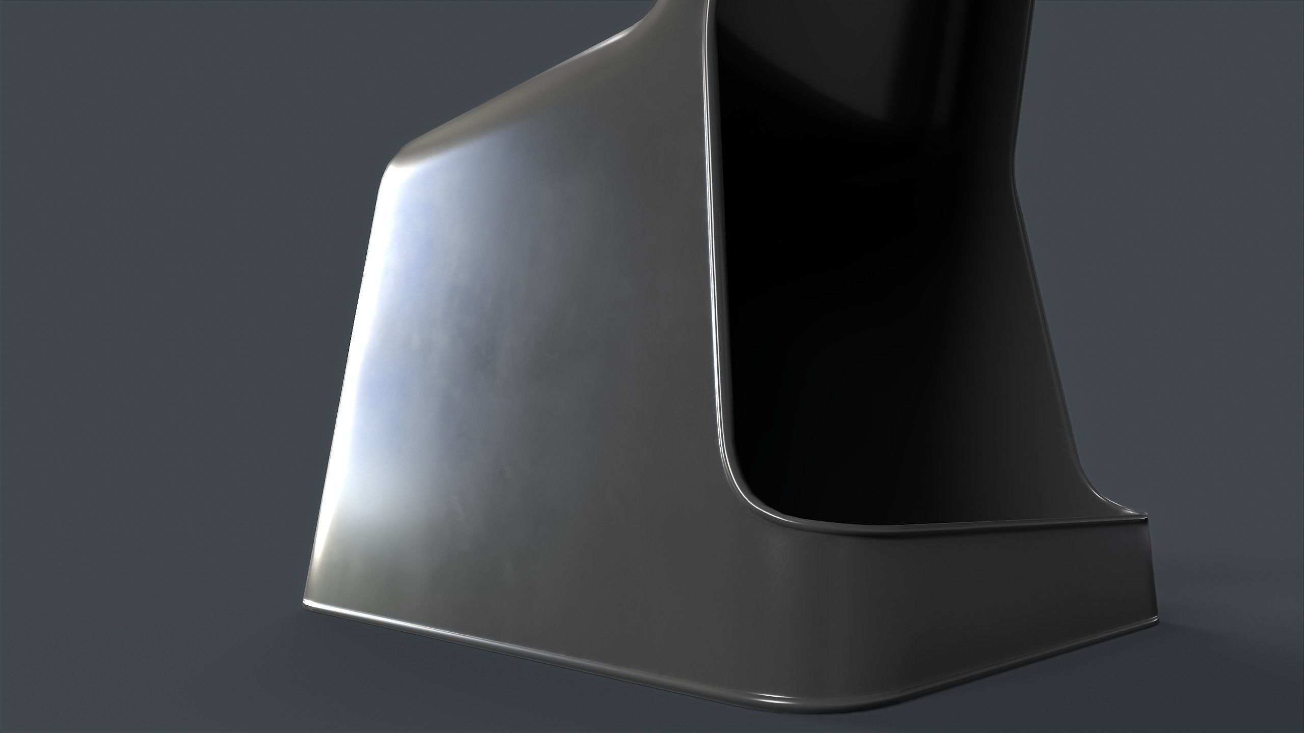 Modern Outdoor Metal Chair 1 PBR Game Ready Low-poly 3D model_10