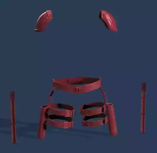 Daredevil Style Belt and Baton Holster 3D print model