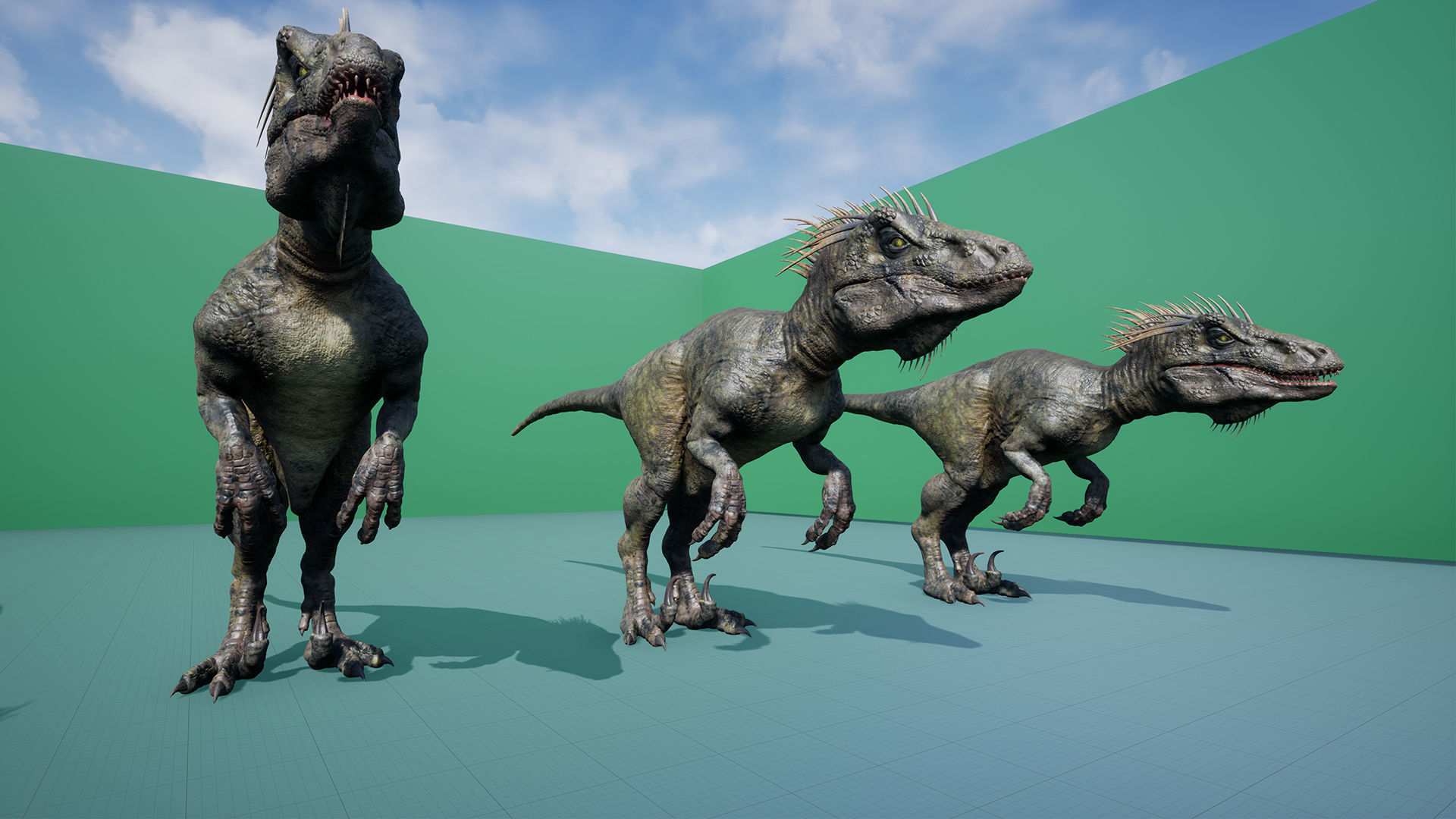 Dinosaur UtahRaptor PBR Project Low-poly 3D model_20