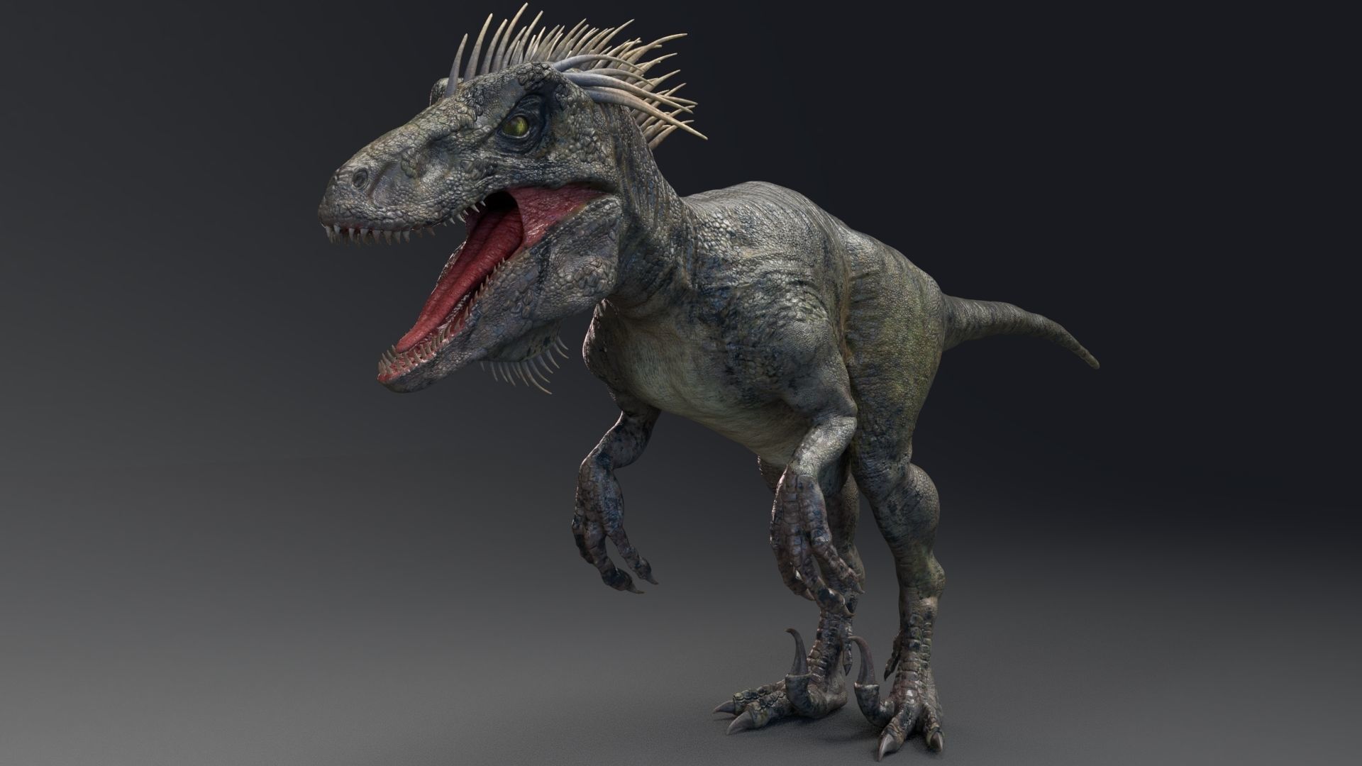 Dinosaur UtahRaptor PBR Project Low-poly 3D model_8