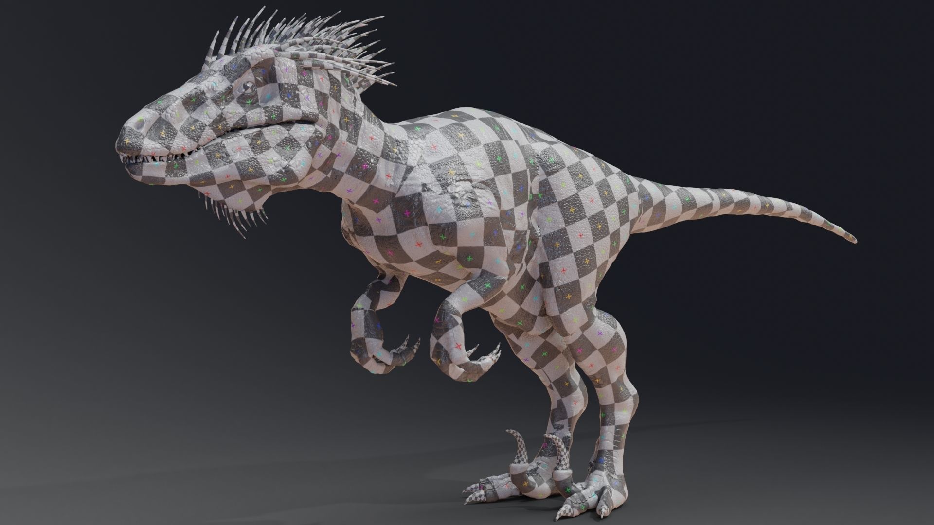 Dinosaur UtahRaptor PBR Project Low-poly 3D model_17