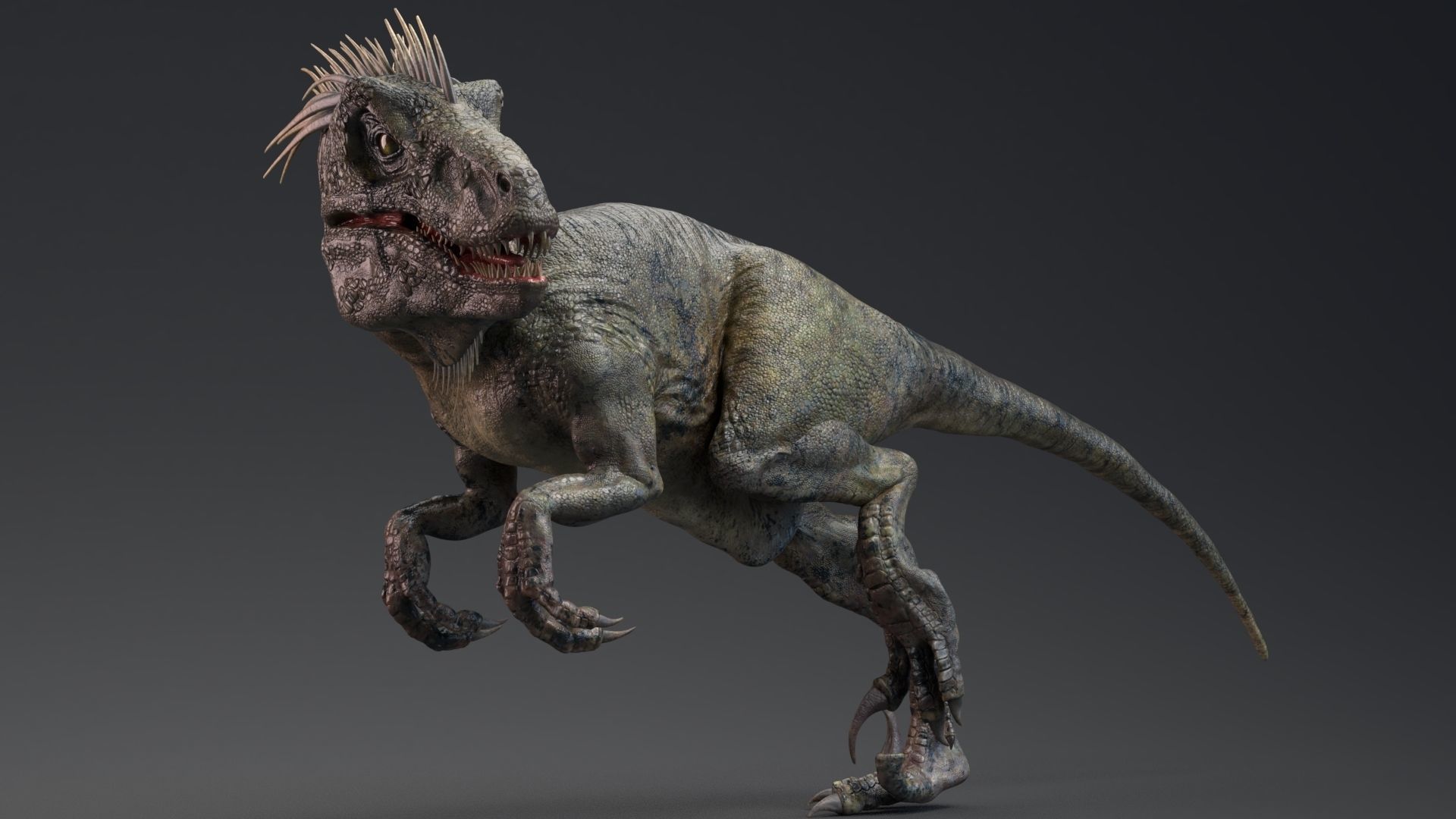 Dinosaur UtahRaptor PBR Project Low-poly 3D model_16