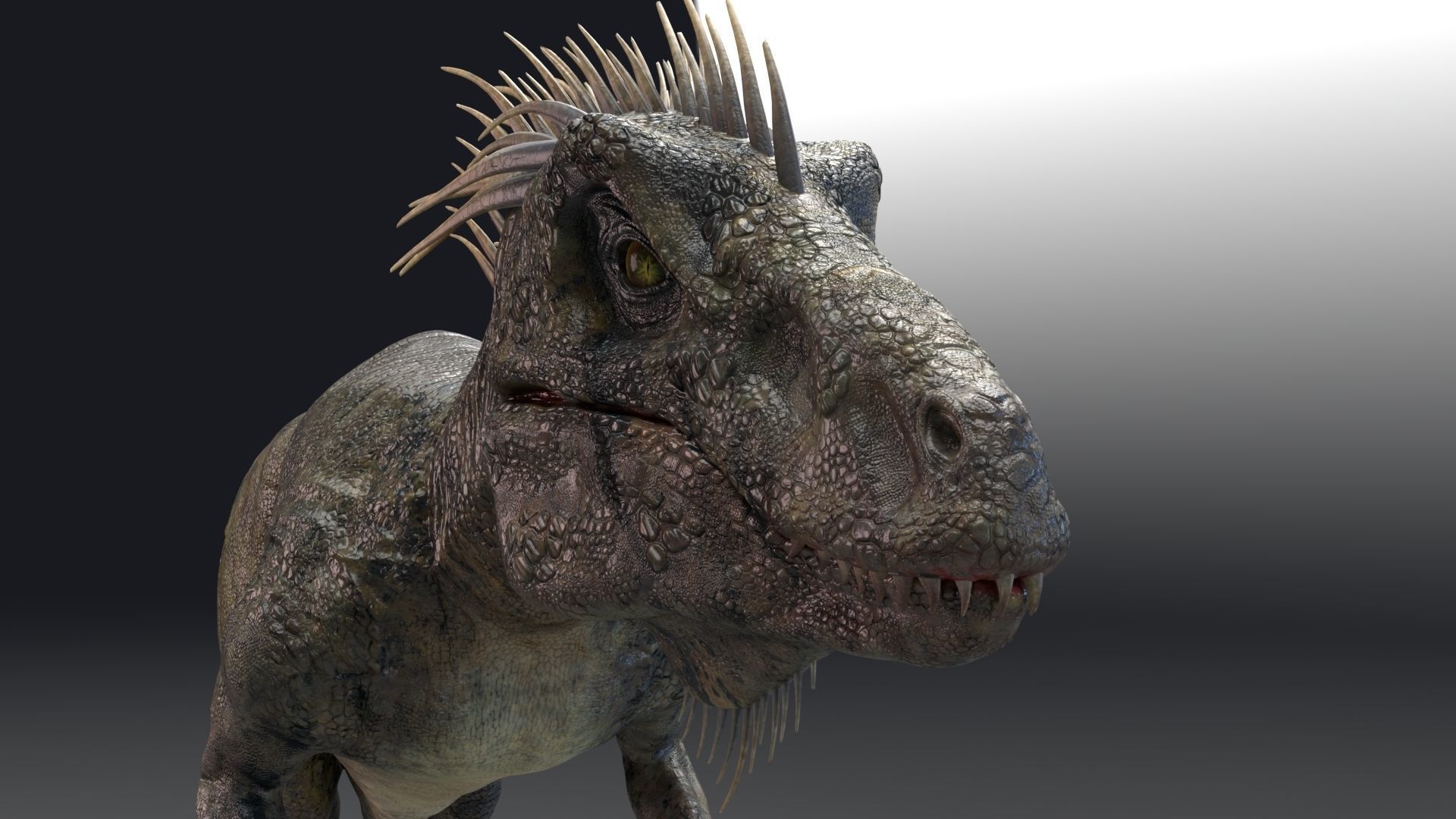 Dinosaur UtahRaptor PBR Project Low-poly 3D model_9