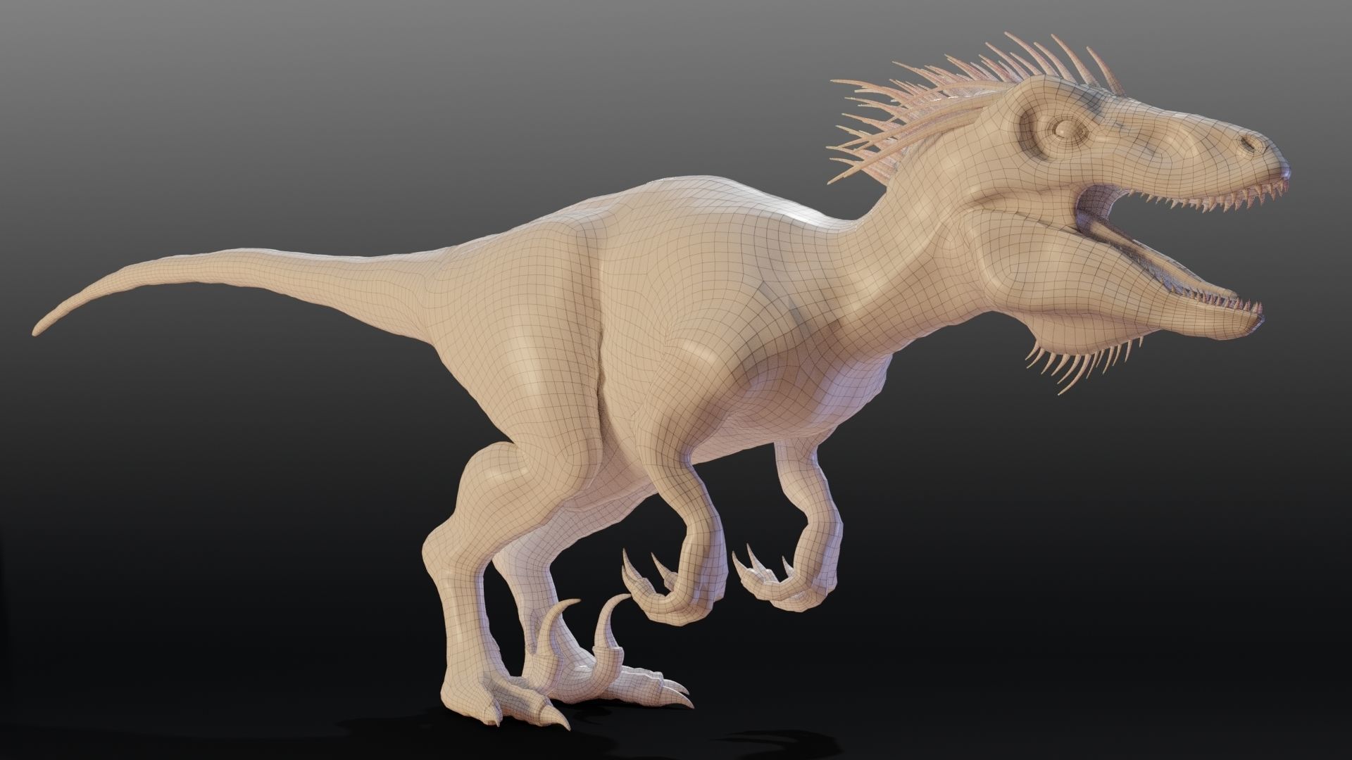 Dinosaur UtahRaptor PBR Project Low-poly 3D model_21
