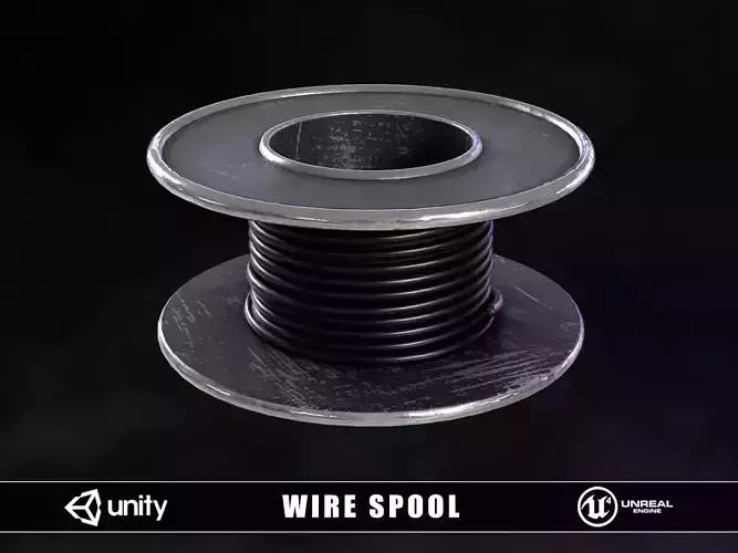 Wire Spool Low-poly 3D model
