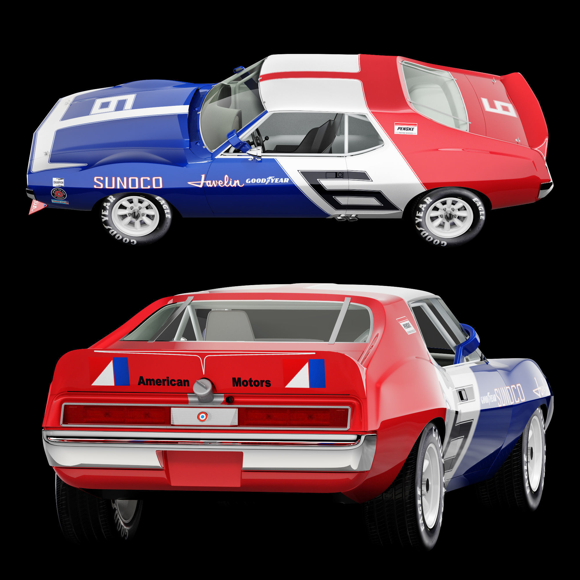 AMC javelin sunoco 3D model_13