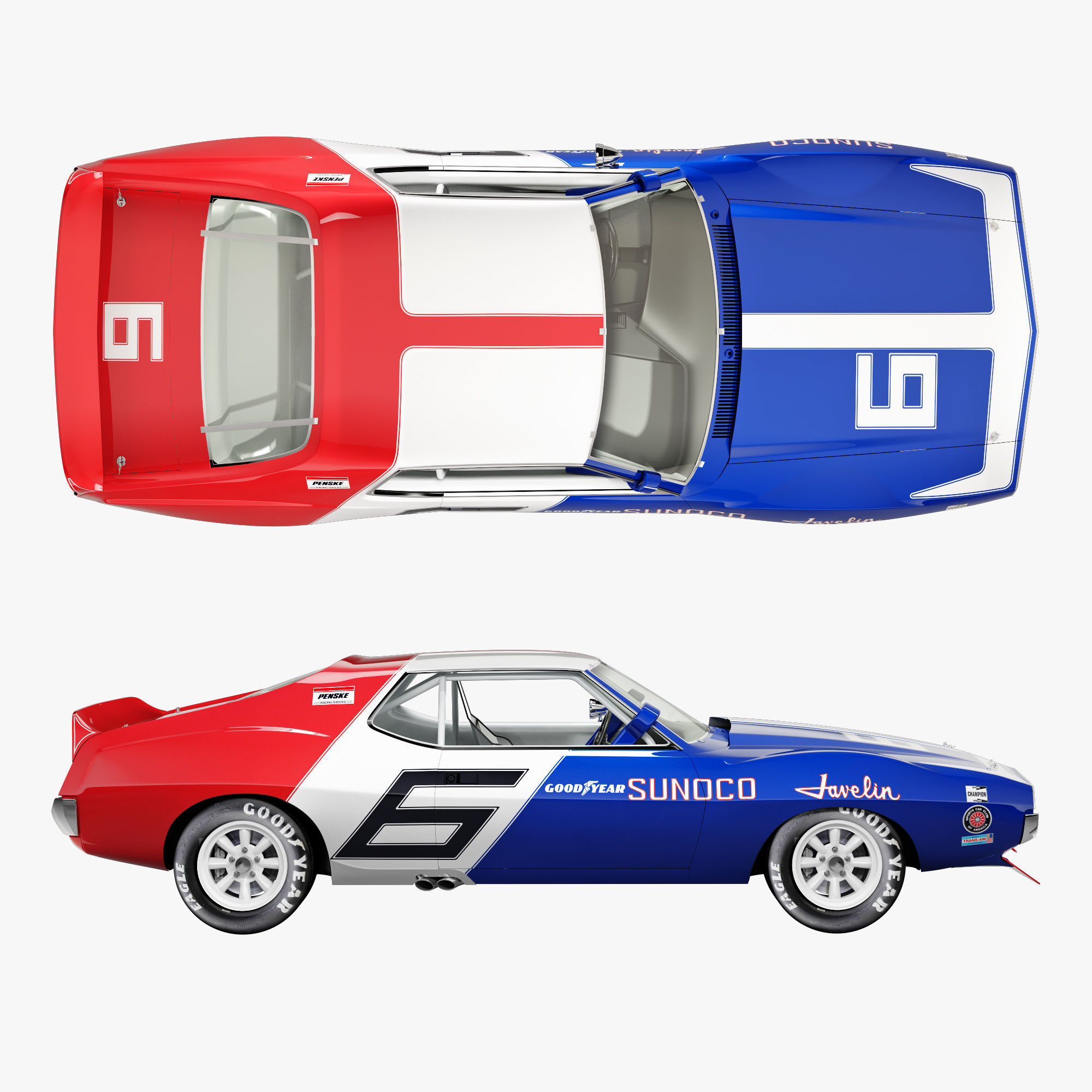 AMC javelin sunoco 3D model_1